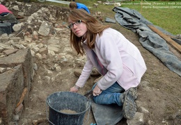 Sondage archéologique sur le site du château d'Eaucourt-sur-Somme (France) - Août 2015