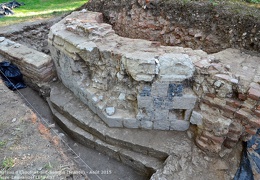 Sondage archéologique sur le site du château d'Eaucourt-sur-Somme (France) - Août 2015