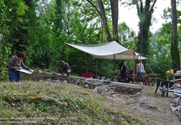 Sondage archéologique sur le site du château d'Eaucourt-sur-Somme (France) - Août 2015